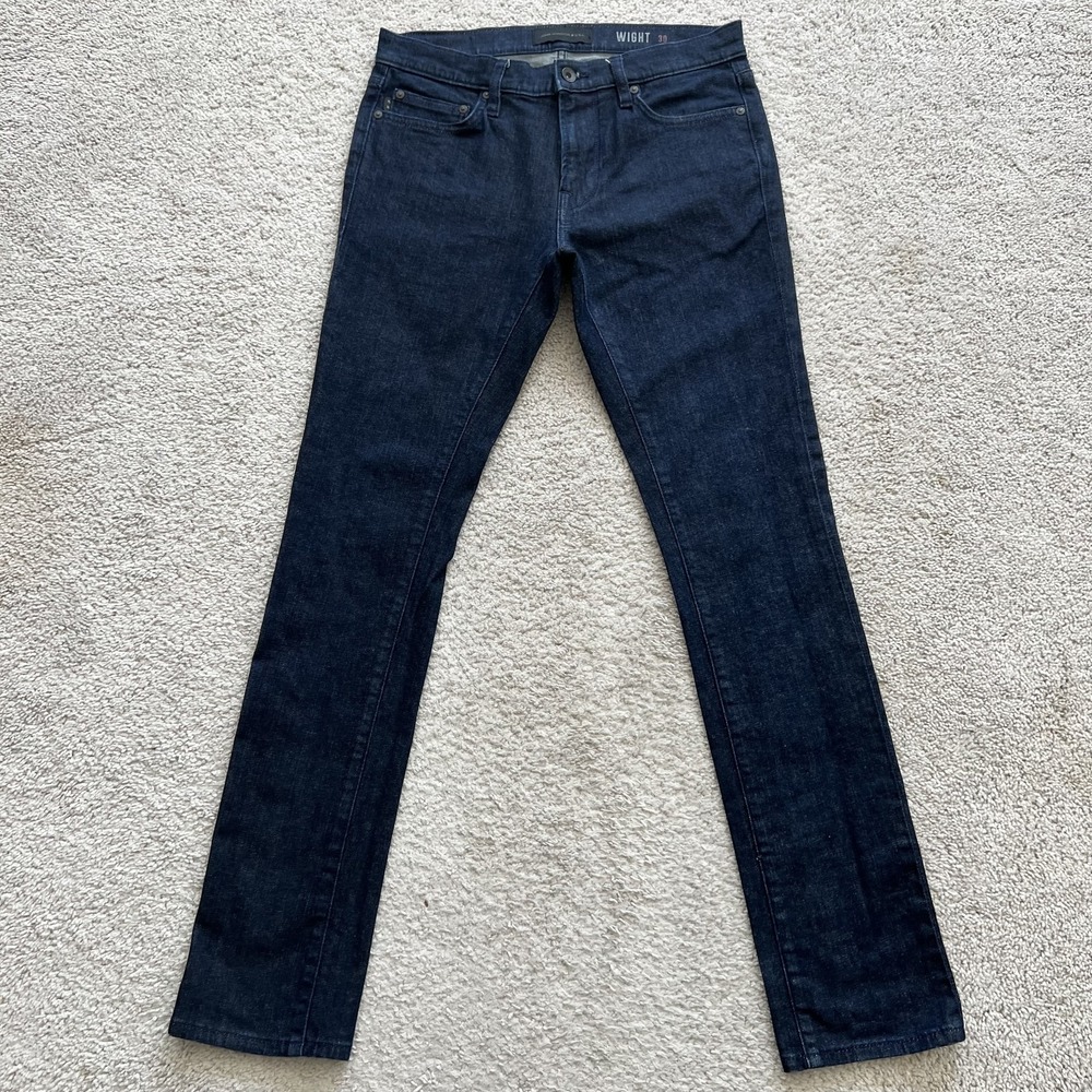 John Varvatos Wight Jeans Mens 30x31 Blue Slim Straight Dark Wash Denim Pants